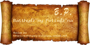 Batthyány Polixéna névjegykártya